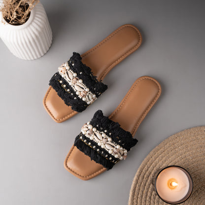 Black Boho Beed Slider