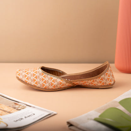 Orange Flower Jutti