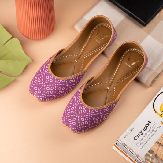 Pink Traditional Printed Jutti