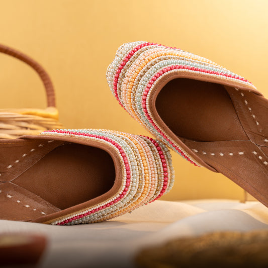 Multicolour Beeds Jutti