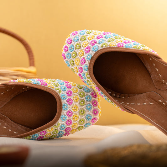 Multicolour Flower Jutti