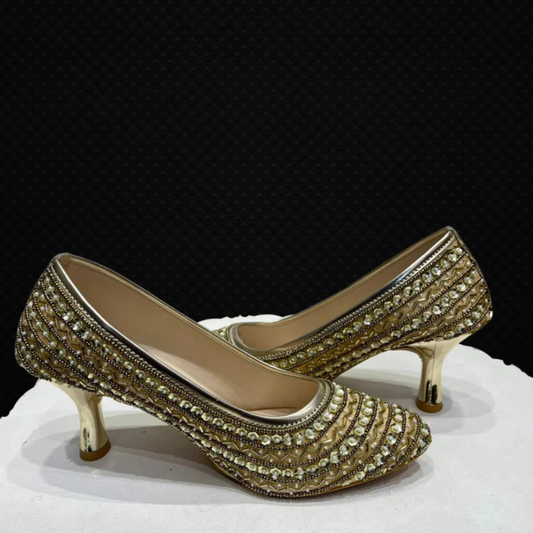 Golden Silver Heavy Work Heels