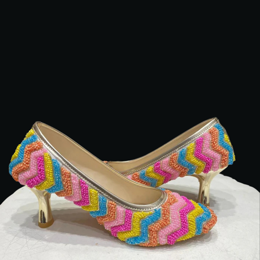Multicolour Funky Heels