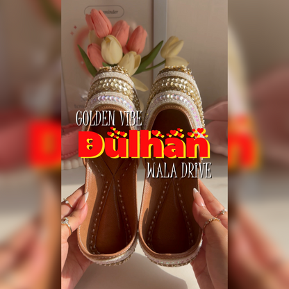 White Gold Strip Jutti