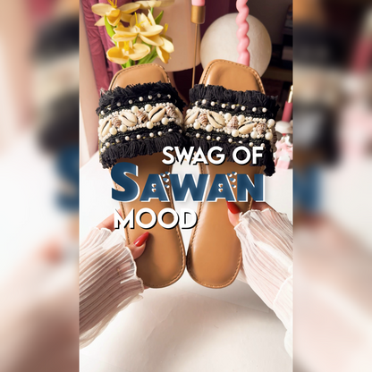 Black Boho Beed Slider