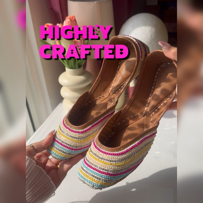 Multicolour Beeds Jutti